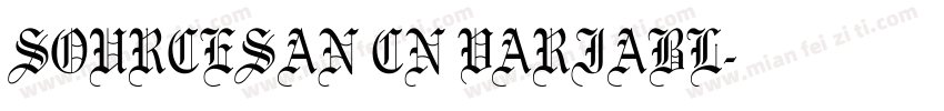 SOURCESAN CN VARIABL字体转换